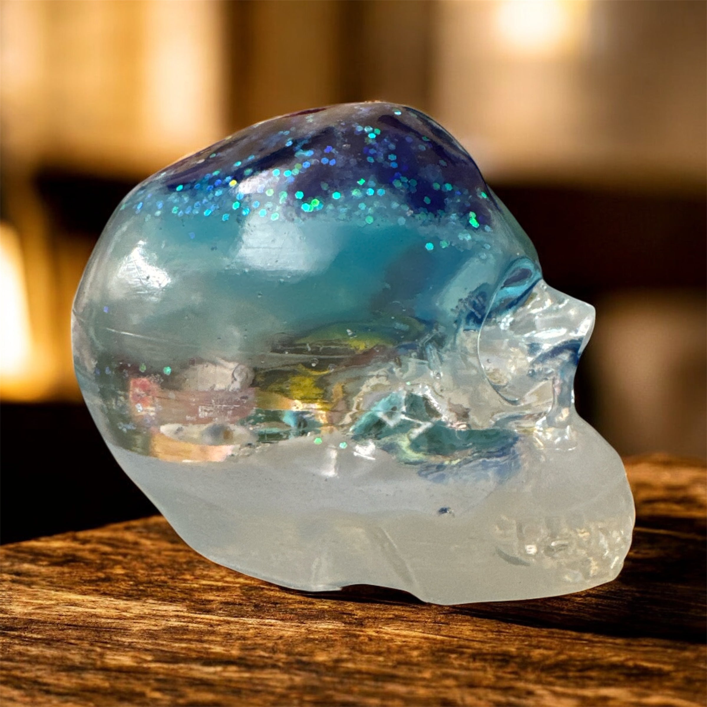 Handmade Epoxy Ocean Skully