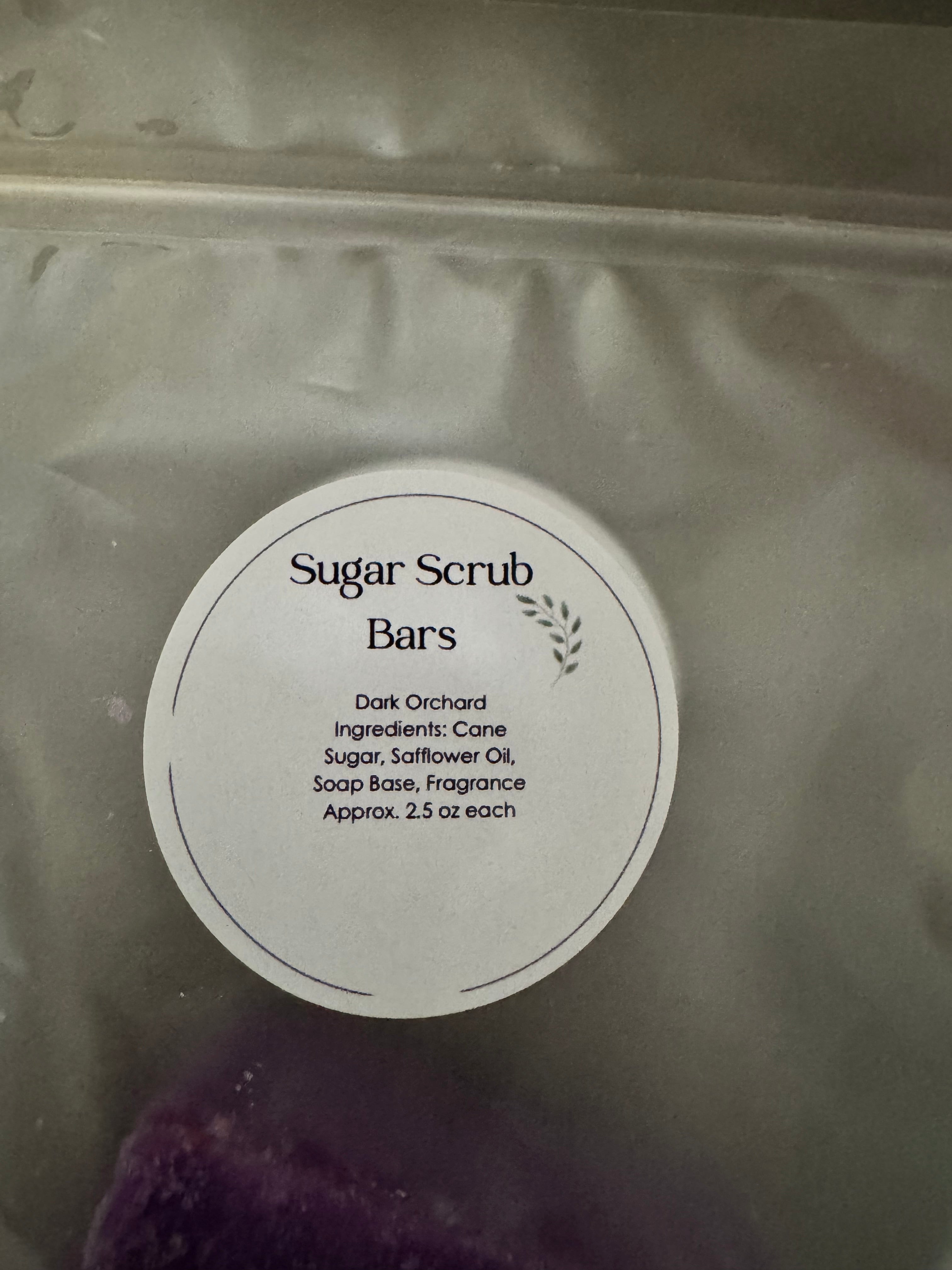 Handmade Dark Orchard Sugar Scrub Bars