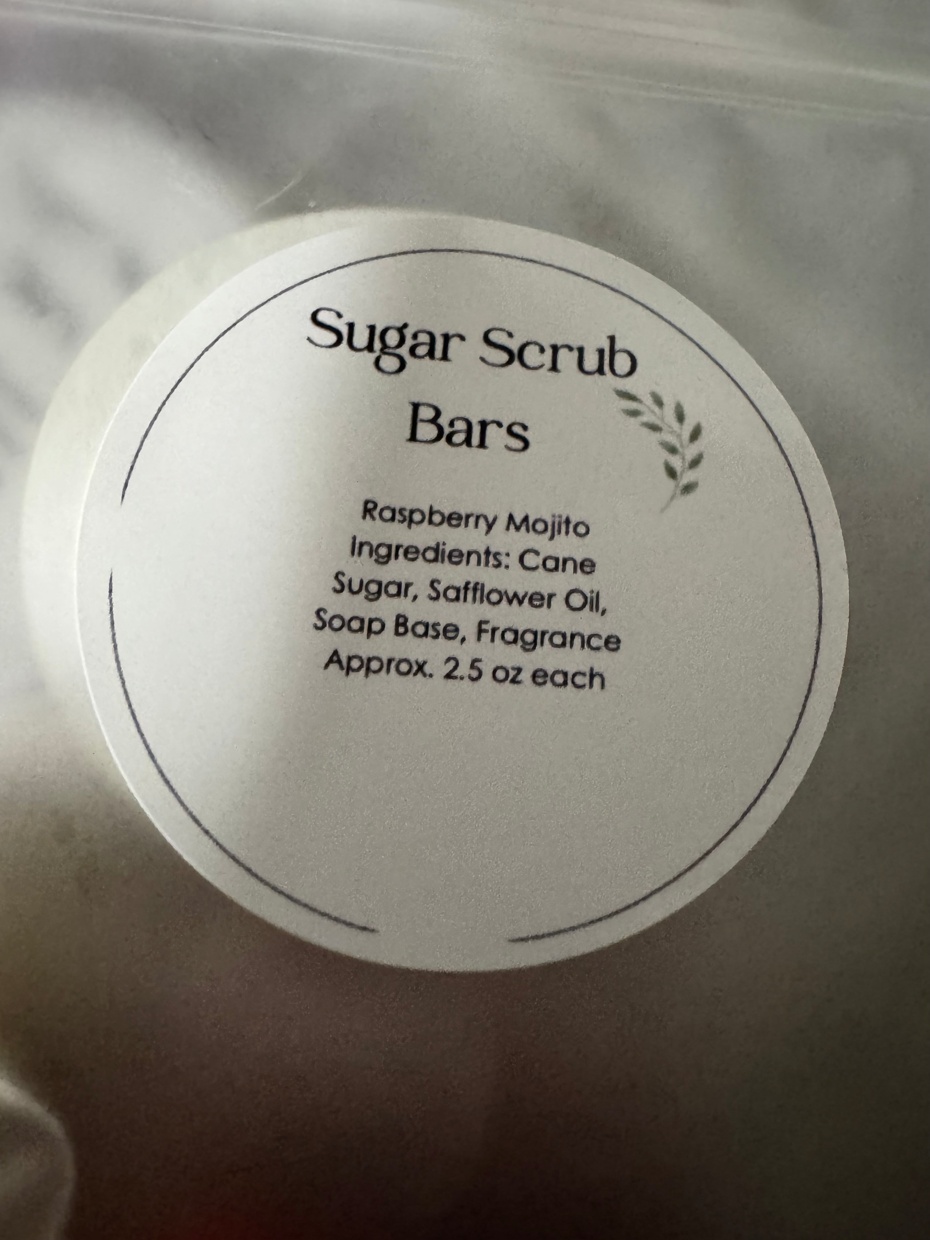 Handmade Raspberry Mojito Sugar Scrub Bars
