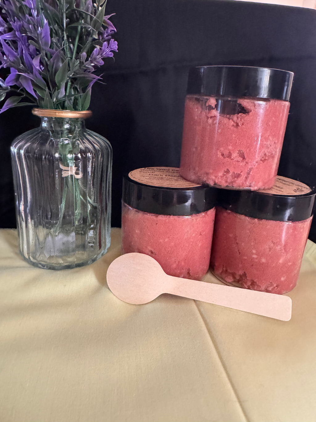 Handmade Whipped Sugar Scrub-Dark Dahlia