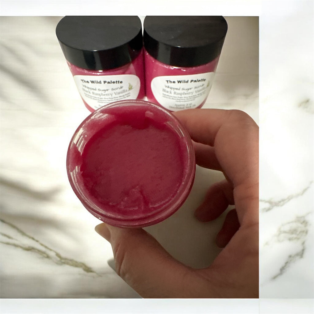 Handmade Whipped Sugar Scrub - Black Raspberry Vanilla